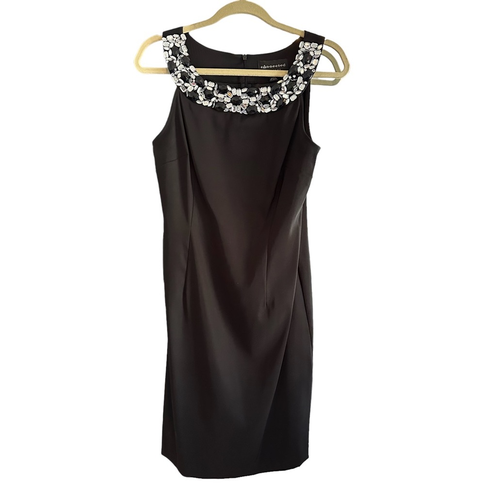 Black Women’s Cocktail Dress Size 8 Brand Connected Shiny Embellishments
